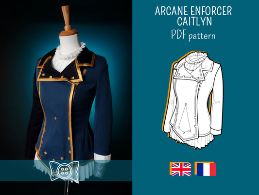 Patron cosplay Caitlyn Arcane uniforme Enforcer veste et blouse