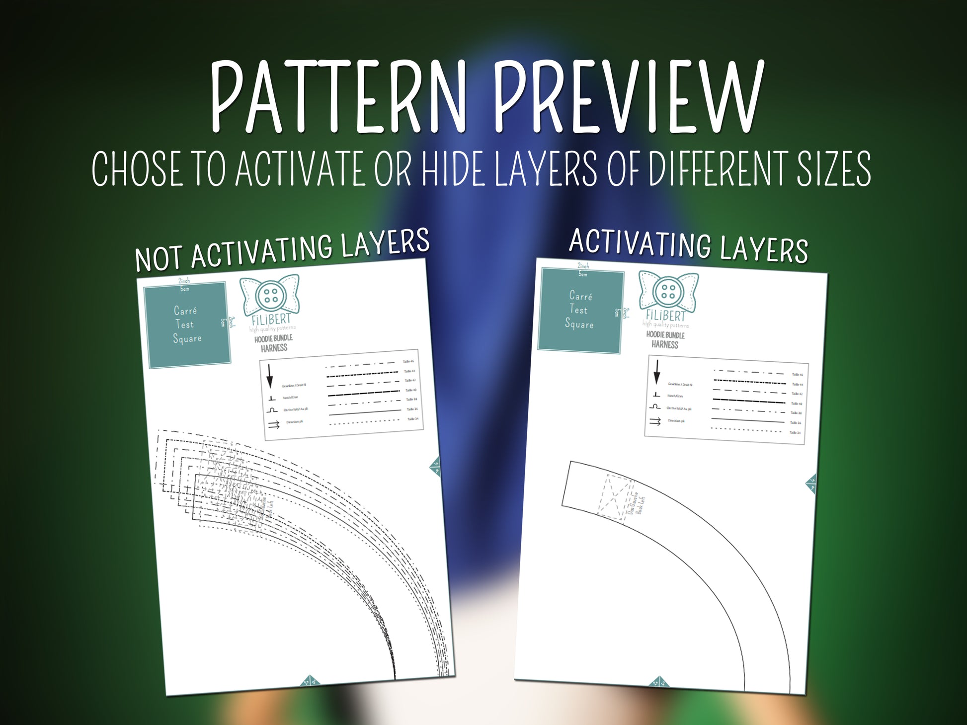 Patron Cosplay PDF - Lot de 3 Capuches Médiévales + Harnais - Filibert Patterns - vue 8