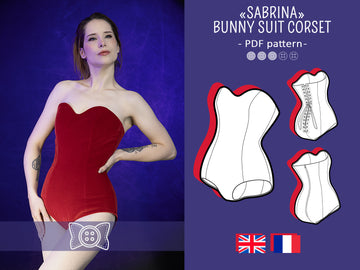 Patron Cosplay PDF Sabrina Bunny Corset body structuré Filibert Patterns