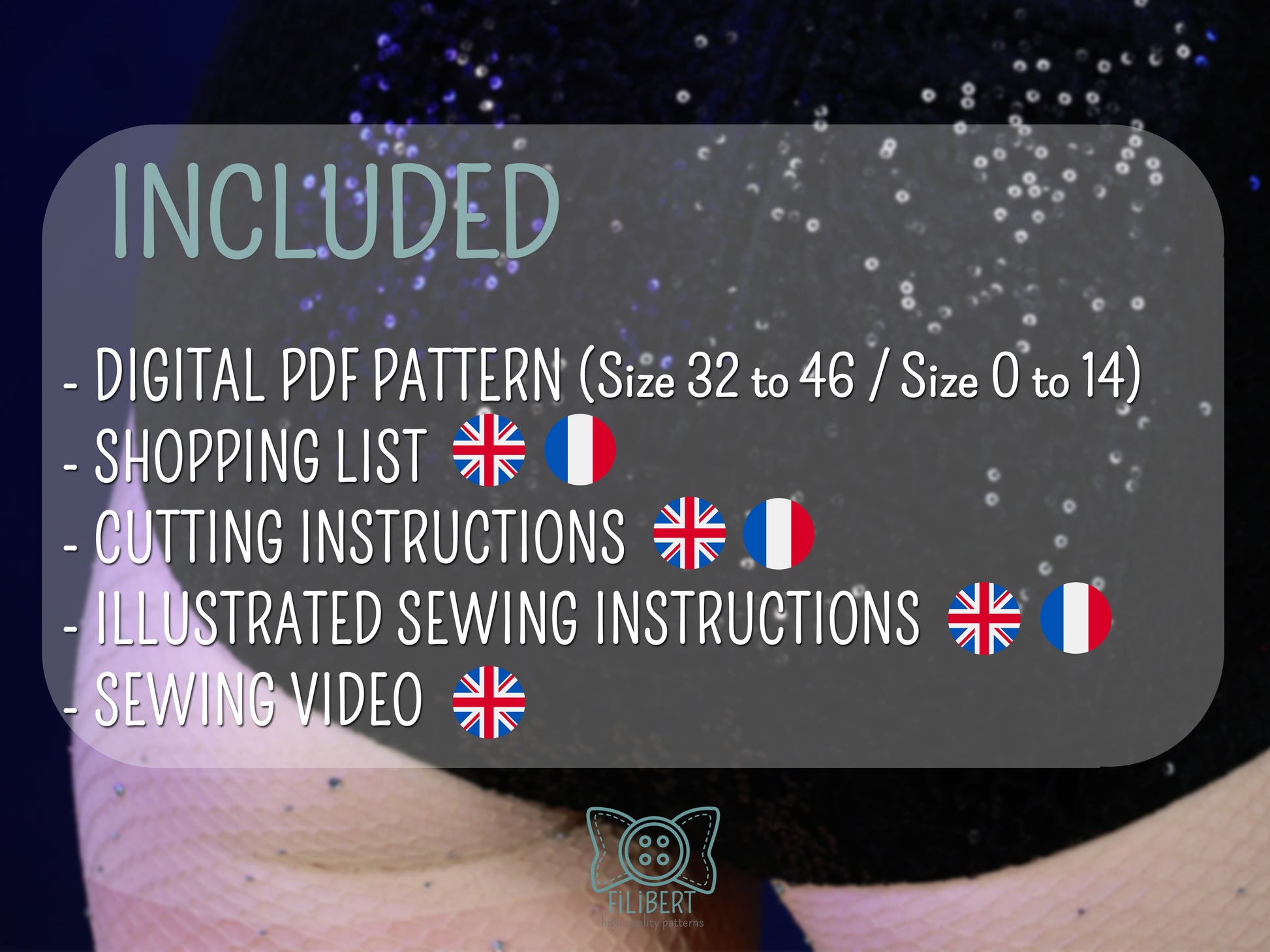 Contenu patron PDF Sabrina Bunny Corset fichiers inclus