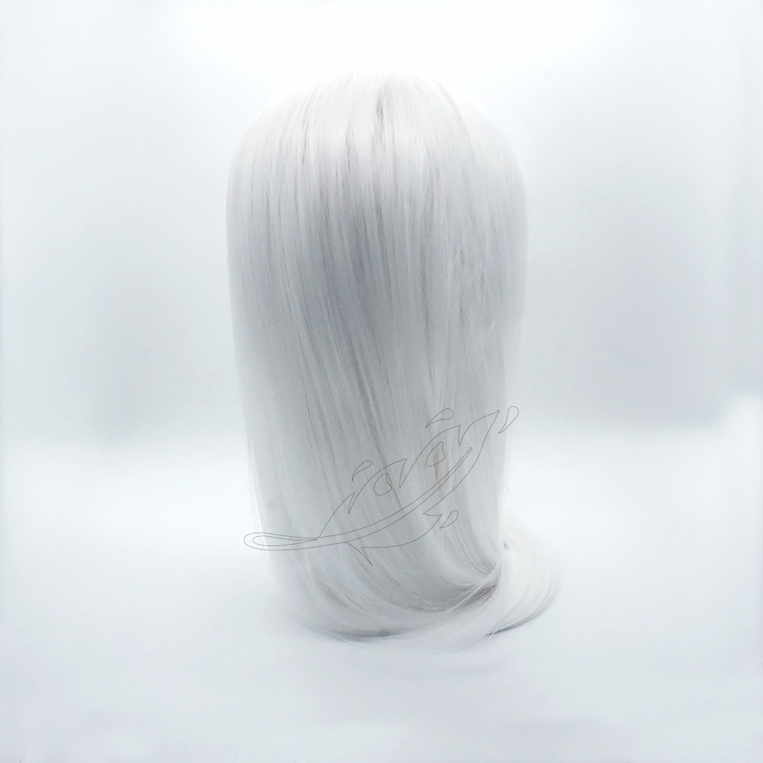 Perruque Lacefront 100 cm Blanche – vue de dos