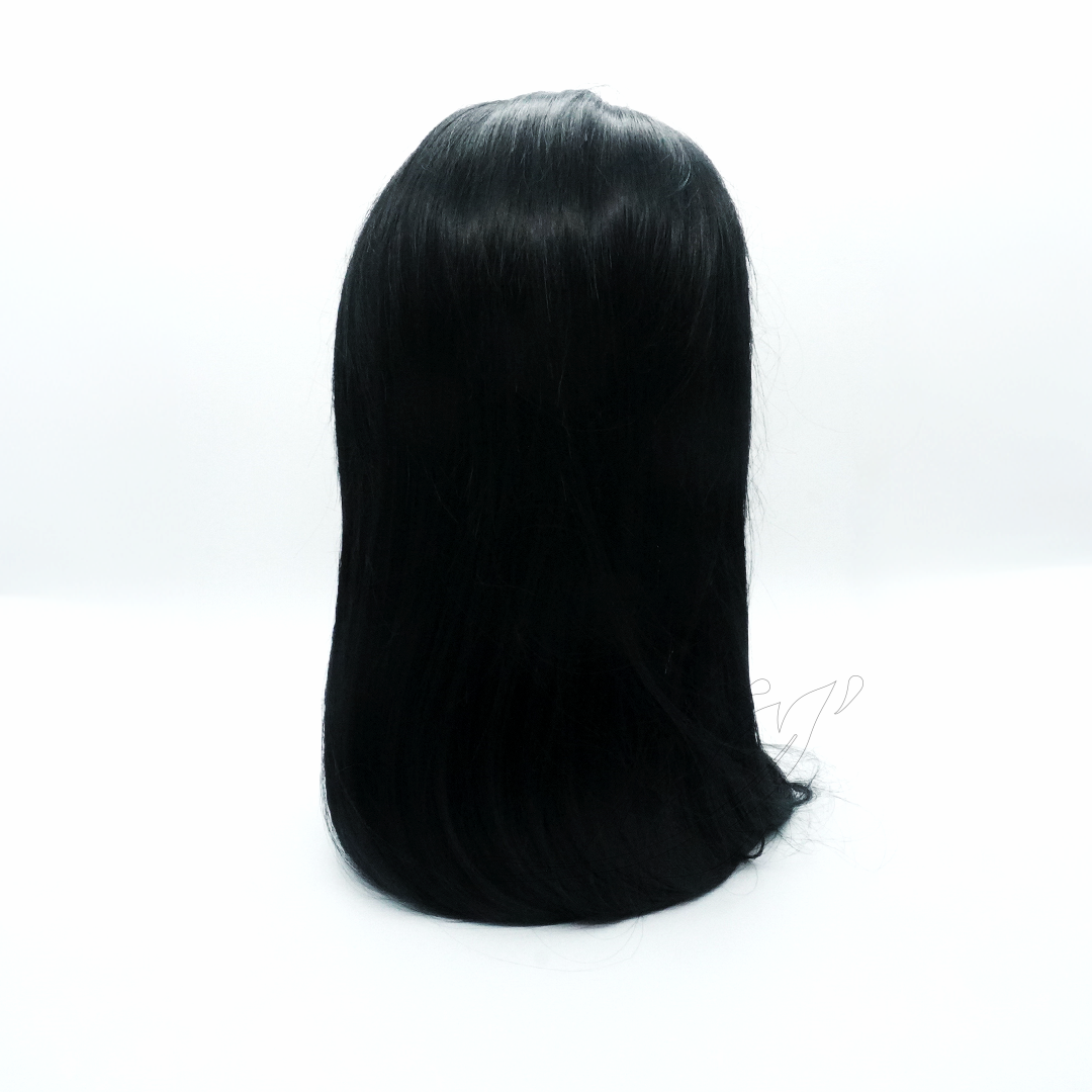 Perruque Lacefront 100 cm Noire – vue de dos