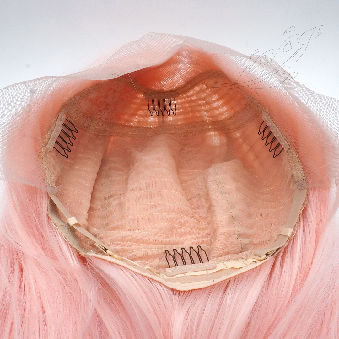 Perruque Lacefront 100 cm Rose Corail – vue du bonnet lace front