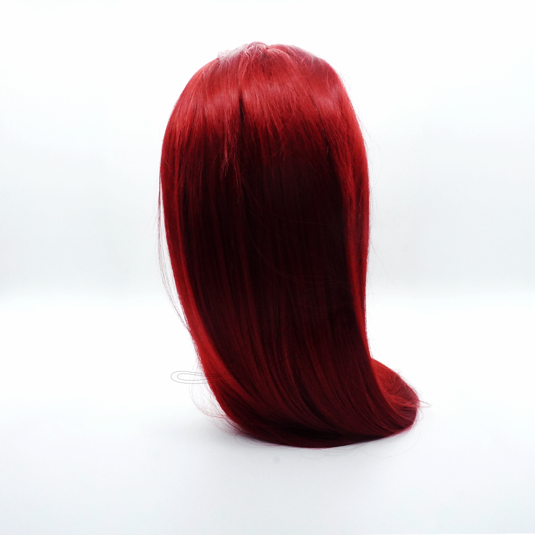 Perruque Lacefront 100 cm Rouge Vin – vue de dos