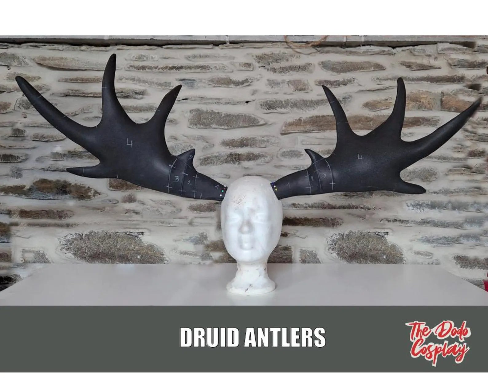 Face avant du patron PDF bois de druide par TheDodoCosplay – guide à imprimer pour cosplay 