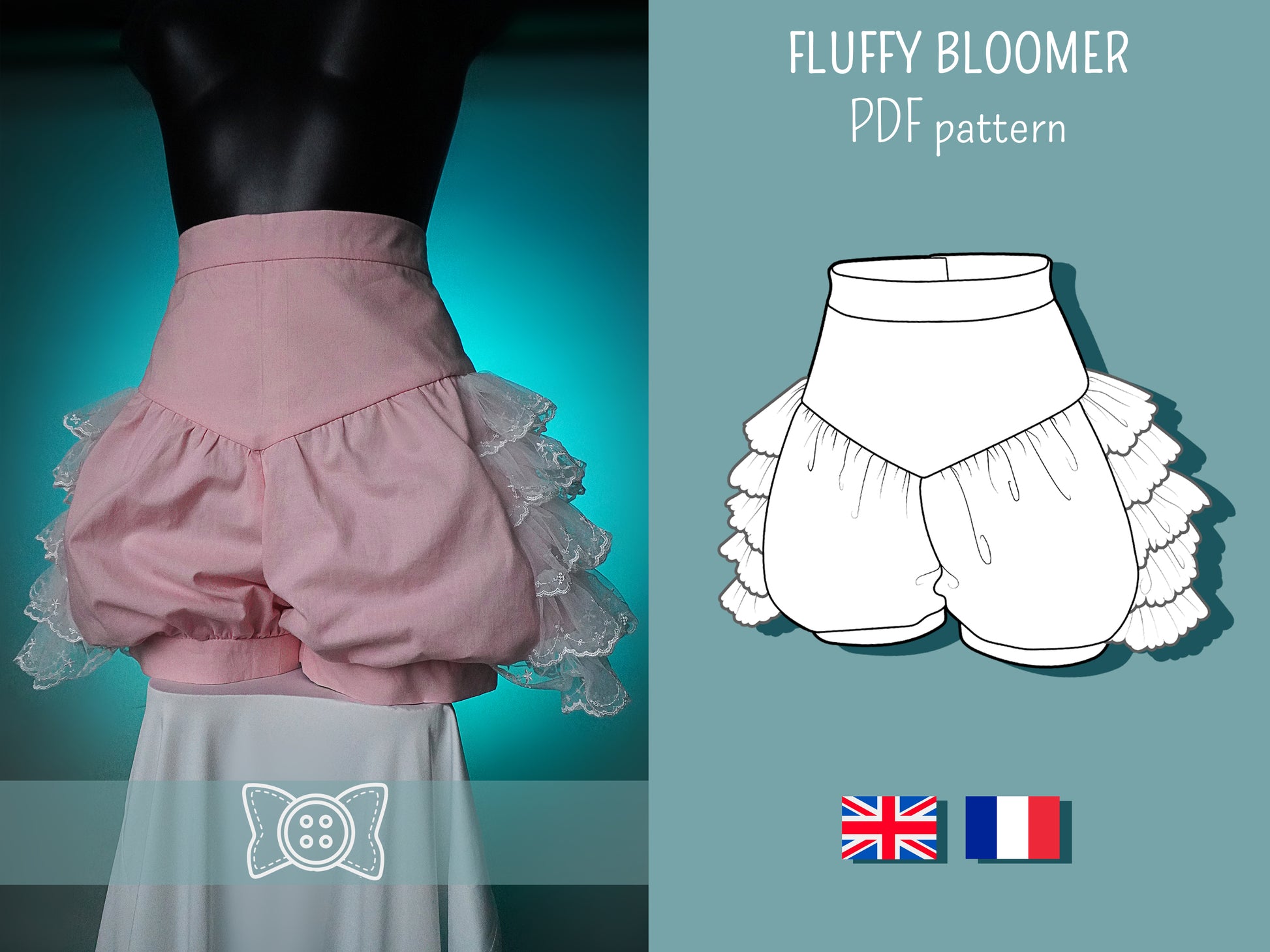 Patron Cosplay PDF - Bloomers Romantique Lolita - Filibert Patterns - vue 1