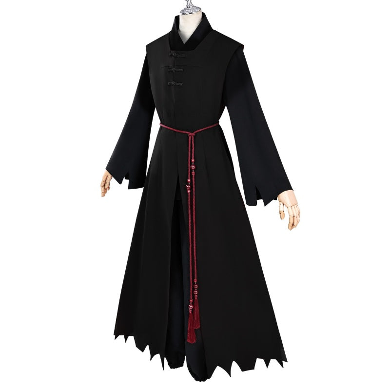 Costume démon Saja Boys Kpop Demon Hunter vue de côté cosplay sombre